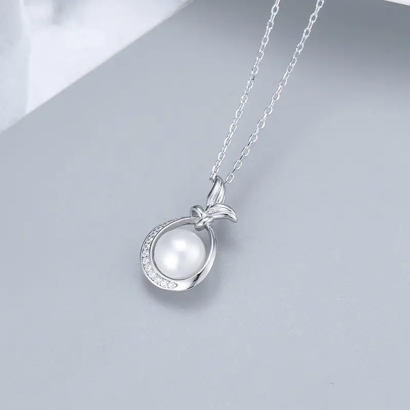 S925 Silver Pearl Clavicle Necklace for Women - Image 2