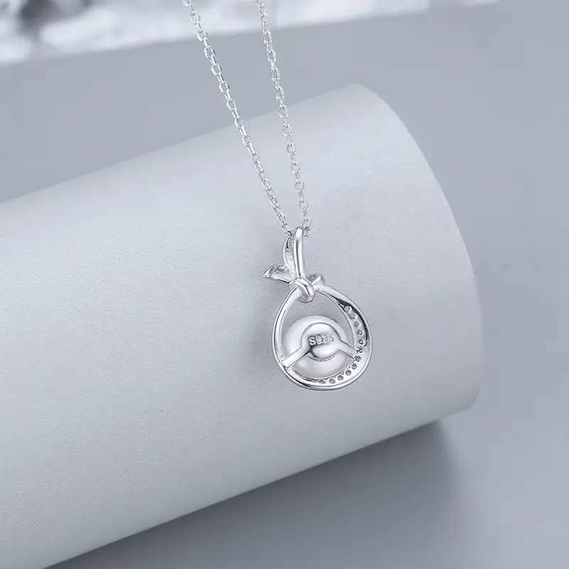 S925 Silver Pearl Clavicle Necklace for Women - Image 4