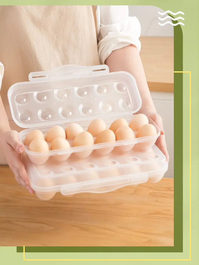 Stackable Egg Storage Box with Lid and Anti-Collision Design — feature 16