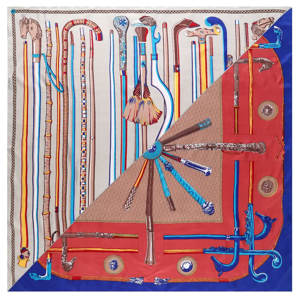 Spring New Deer Cane Horse Head Scarf Large Square Yiwu
