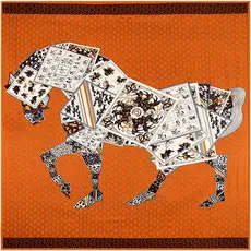 Spring New Deer Cane Horse Head Scarf Large Square Yiwu — feature 14