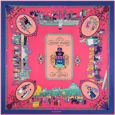 Spring New Deer Cane Horse Head Scarf Large Square Yiwu — feature 6