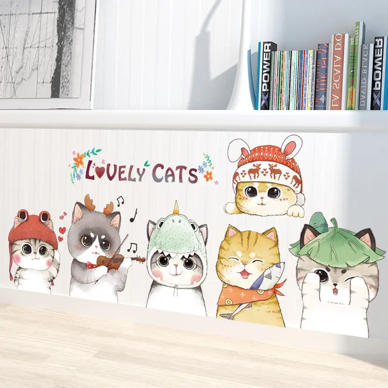 Cute Cat Wall Stickers for Bedroom Decor - Image 4
