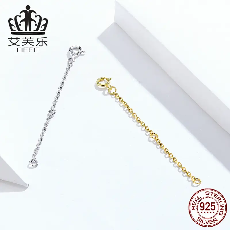 Evelle Sterling Silver Necklace Extension Chain 6cm 10cm - Image 4