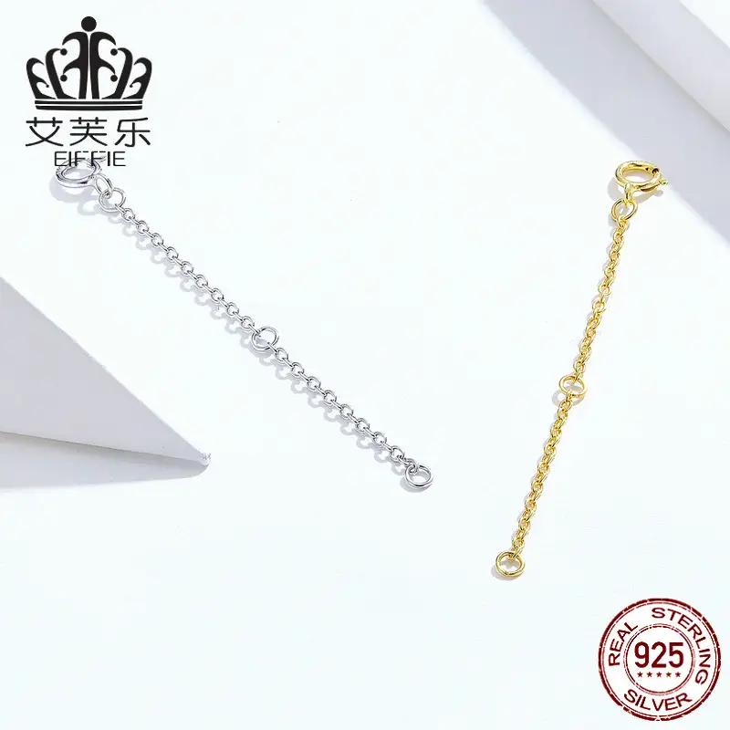 Evelle Sterling Silver Necklace Extension Chain 6cm 10cm - Image 5