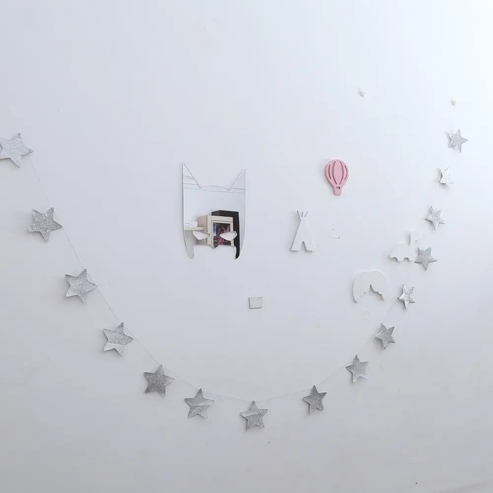 Five-Pointed Star Hair Ball String Decoration for Kids Room