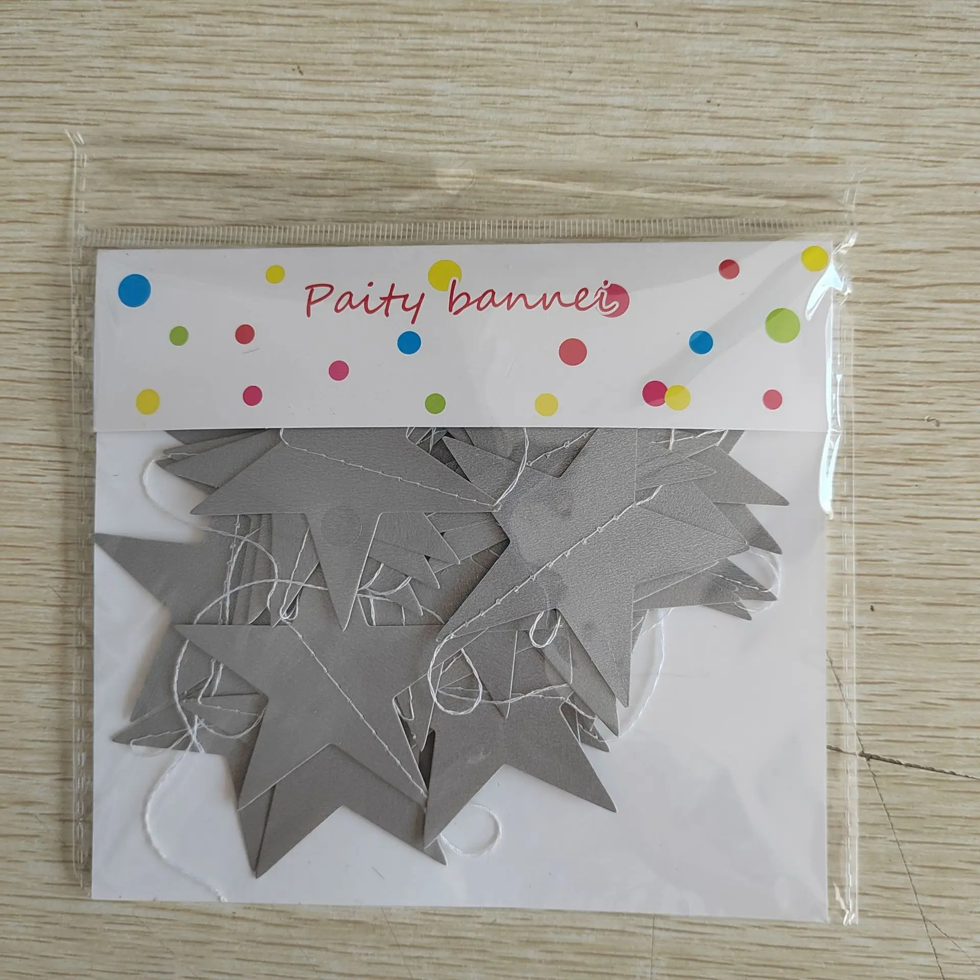 Five-Pointed Star Hair Ball String Decoration for Kids Room