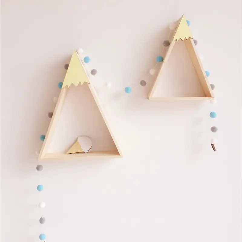 Five-Pointed Star Hair Ball String Decoration for Kids Room