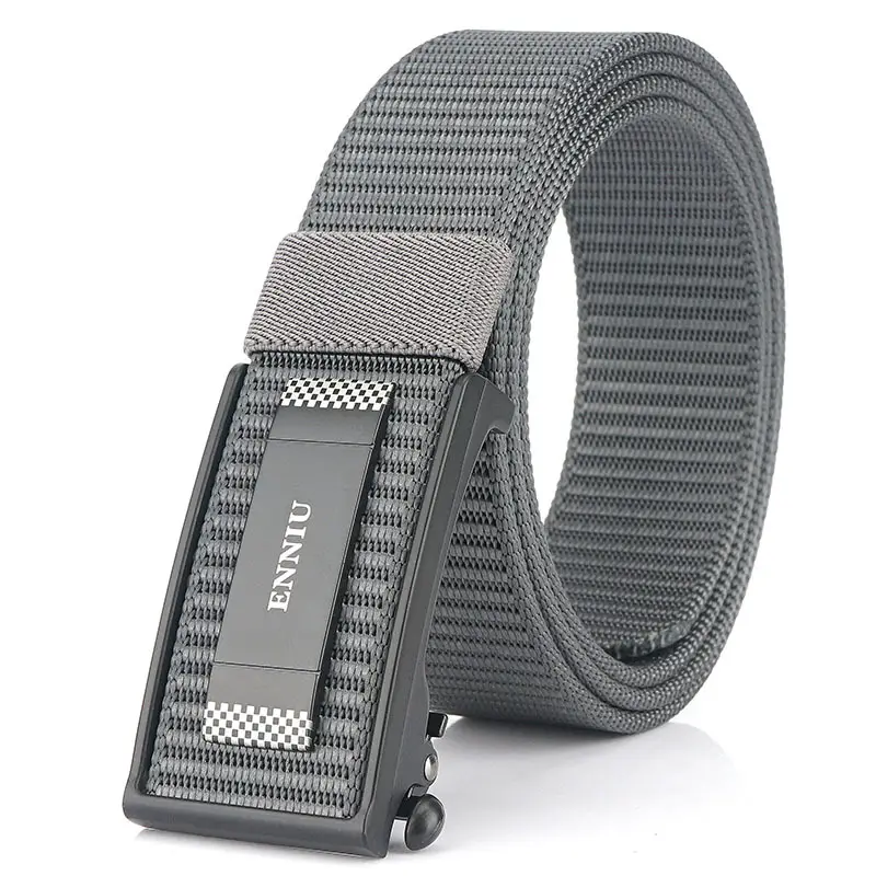 Men's Navy Blue Nylon Sports Belt with Automatic Buckle - Image 5