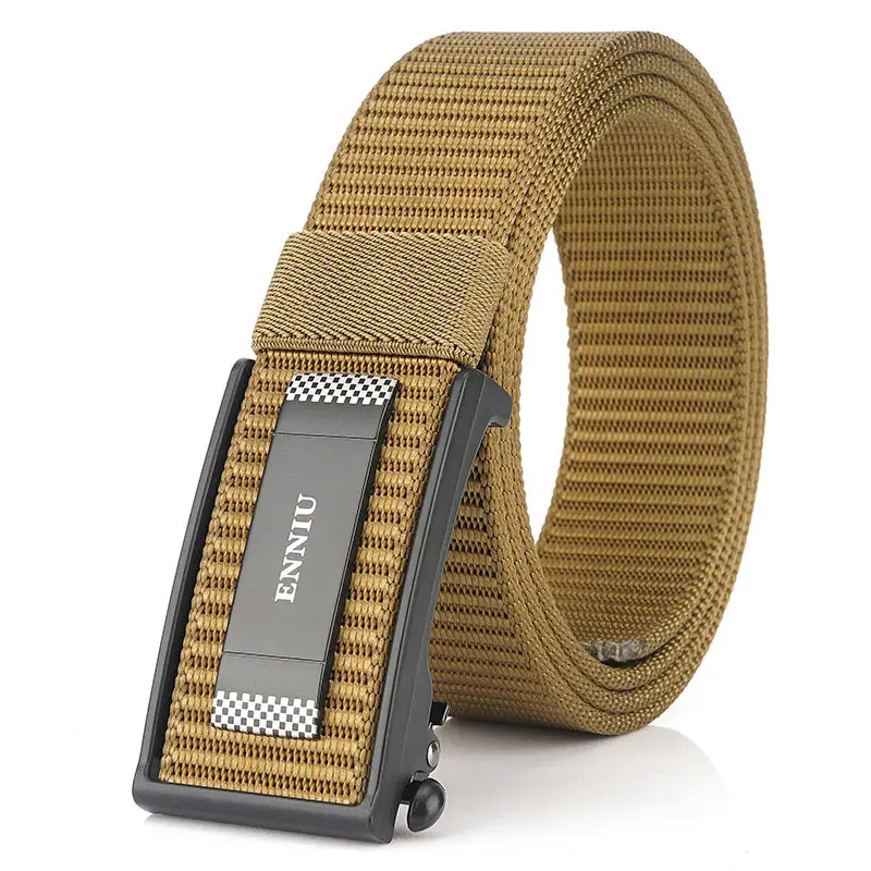 Men's Navy Blue Nylon Sports Belt with Automatic Buckle - Image 3