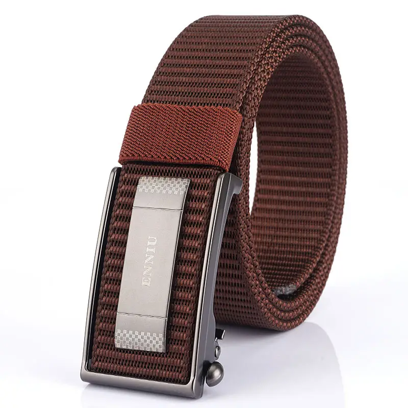 Men's Navy Blue Nylon Sports Belt with Automatic Buckle - Image 14