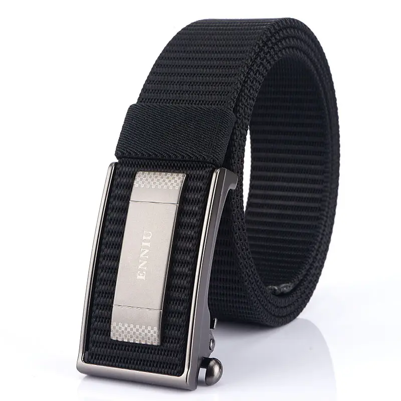 Men's Navy Blue Nylon Sports Belt with Automatic Buckle - Image 8