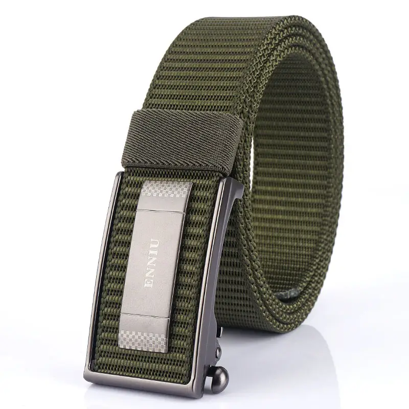 Men's Navy Blue Nylon Sports Belt with Automatic Buckle - Image 9