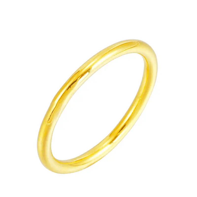 Golden Imitation Brass Ring for Women, Gold Tone, Elegant Simple Design - Image 8