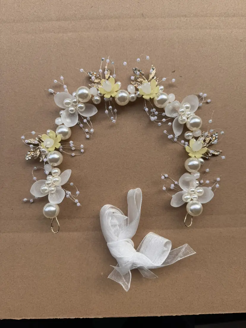 New Pearl Flower Hair Band for Women & Girls - Image 4