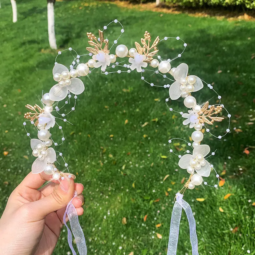 New Pearl Flower Hair Band for Women & Girls - Image 9