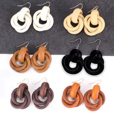 Sexy Round Face Earrings with Red Net Design — feature 5