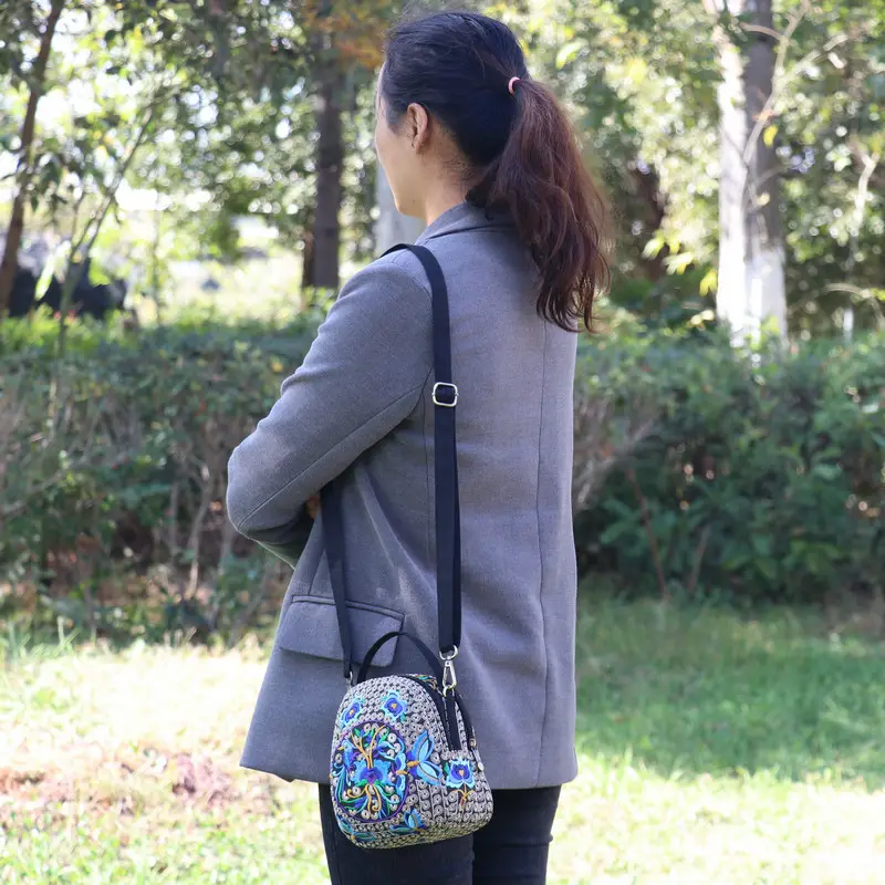Embroidered Multi-purpose Women's Crossbody Bag - Image 7