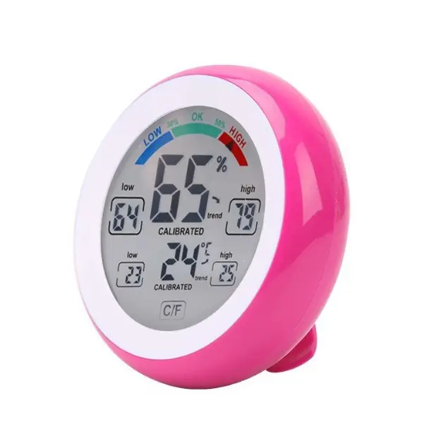 Digital Touch Screen Home Thermometer with Clock Alarm - Image 3