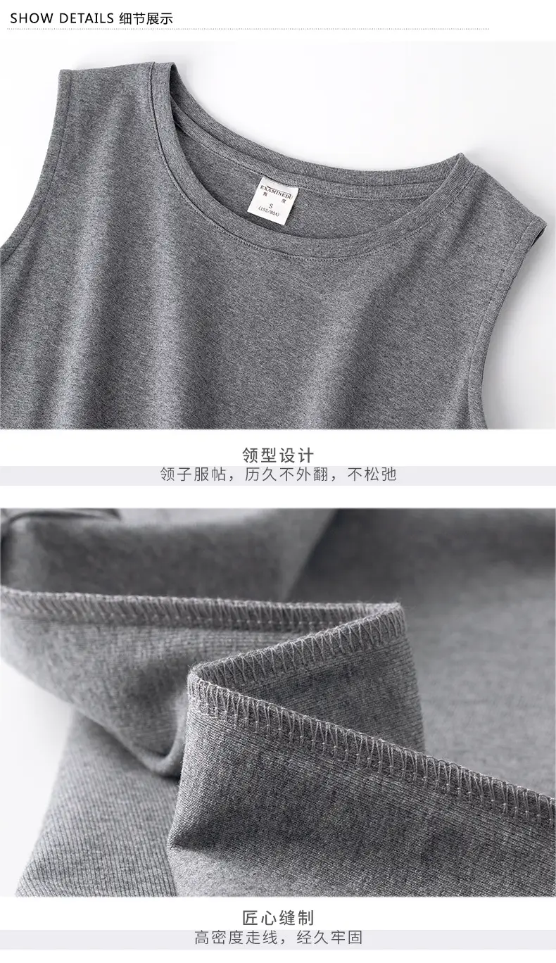 Men Navy Sleeveless Cotton Vest 2022 Summer — feature 20
