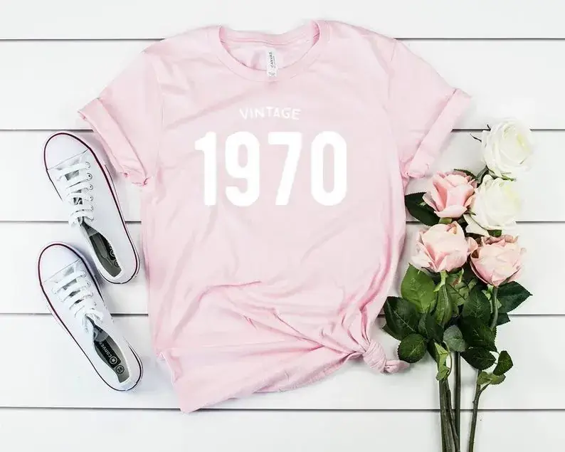 Vintage 1970 T-shirt for Men Women European Street Short Sleeve - Image 5