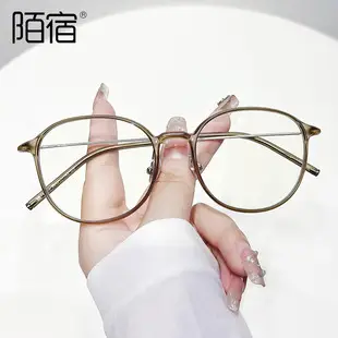 Women's Flat Frame Myopia Glasses Brown Tortoise Shell — feature 26