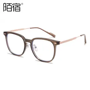 Women's Flat Frame Myopia Glasses Brown Tortoise Shell — feature 28