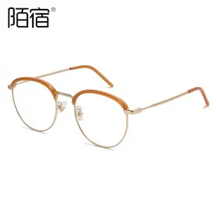 Women's Flat Frame Myopia Glasses Brown Tortoise Shell — feature 30