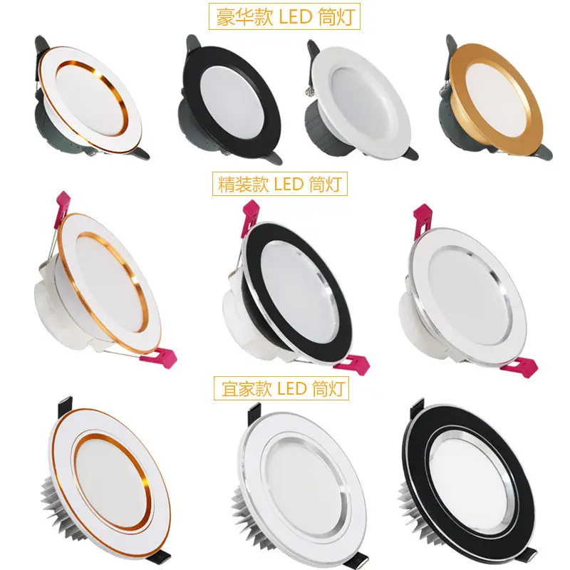 Ultra-Thin LED Ceiling Lamp 7.5cm Hole White Black - Image 9