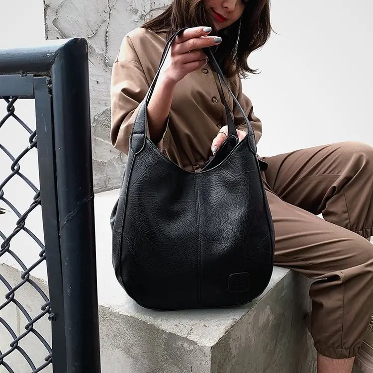 Brown Croc-Textured Women's Shoulder Bag — feature 10