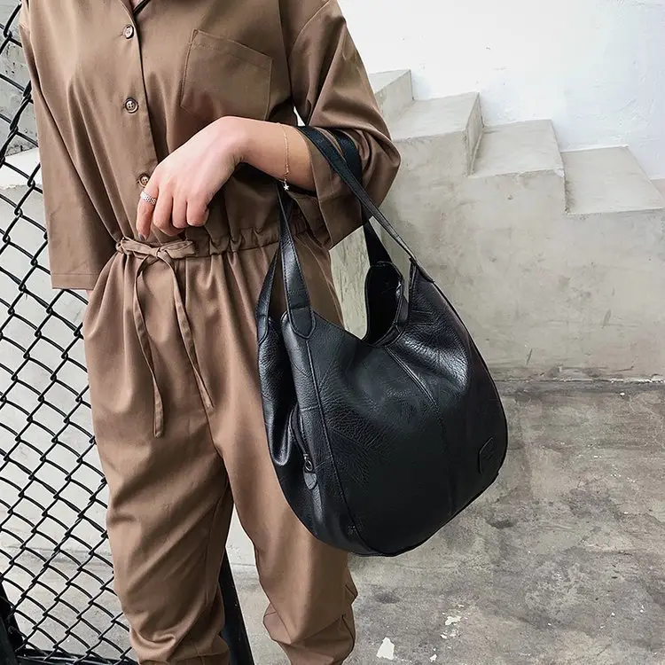 Brown Croc-Textured Women's Shoulder Bag — feature 11