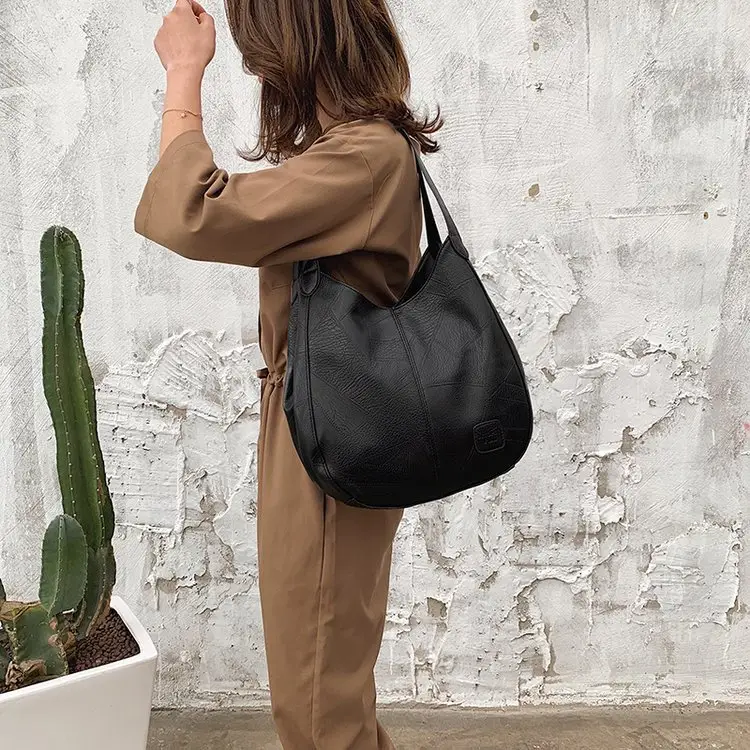 Brown Croc-Textured Women's Shoulder Bag — feature 12