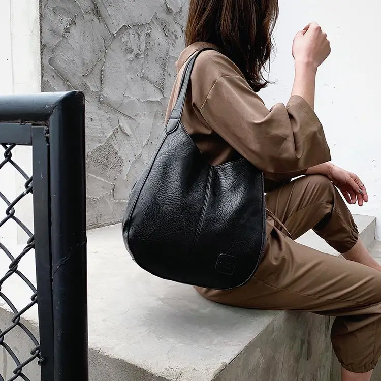 Brown Croc-Textured Women's Shoulder Bag — feature 13
