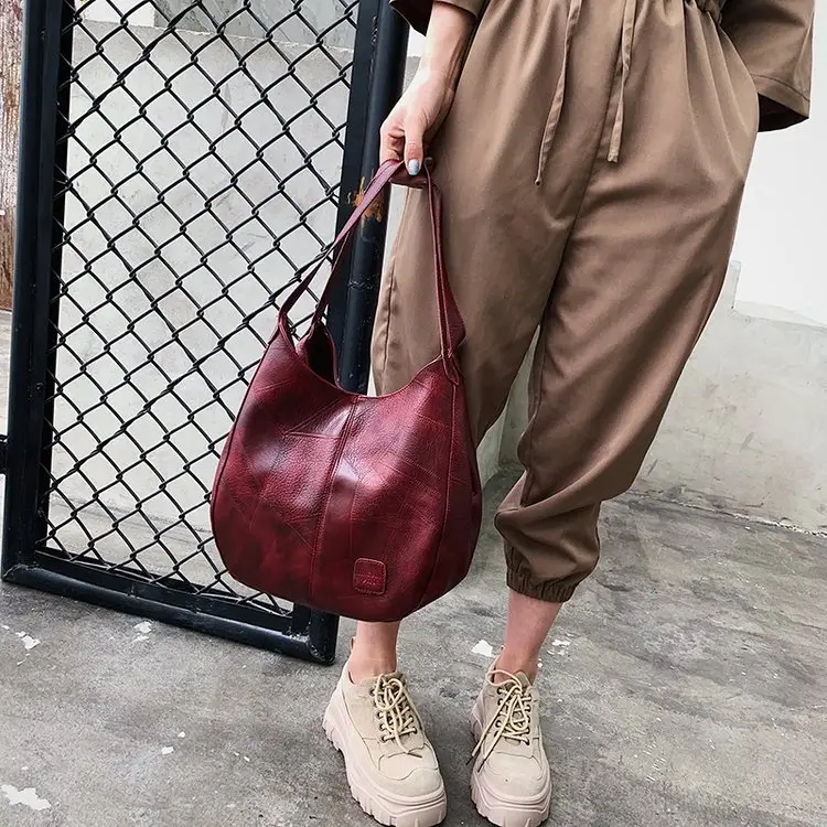 Brown Croc-Textured Women's Shoulder Bag — feature 16