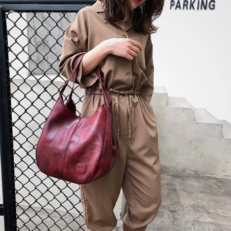 Brown Croc-Textured Women's Shoulder Bag — feature 21
