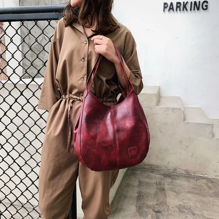 Brown Croc-Textured Women's Shoulder Bag — feature 23