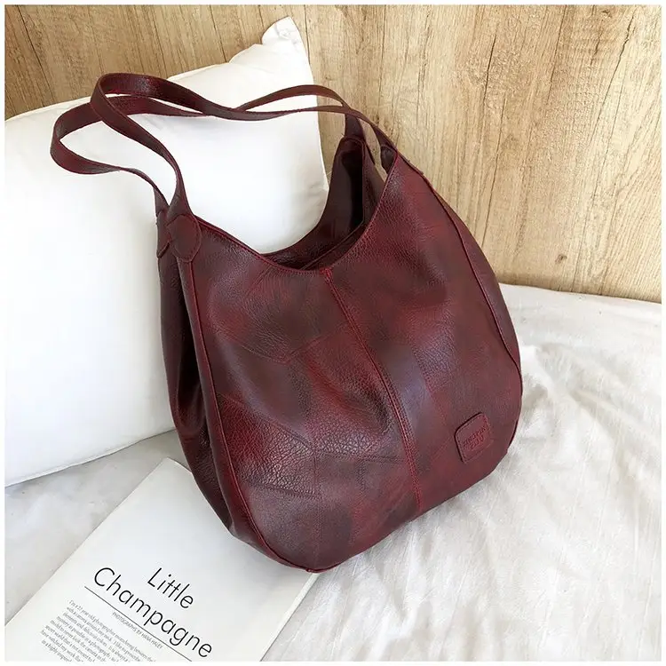 Brown Croc-Textured Women's Shoulder Bag — feature 29