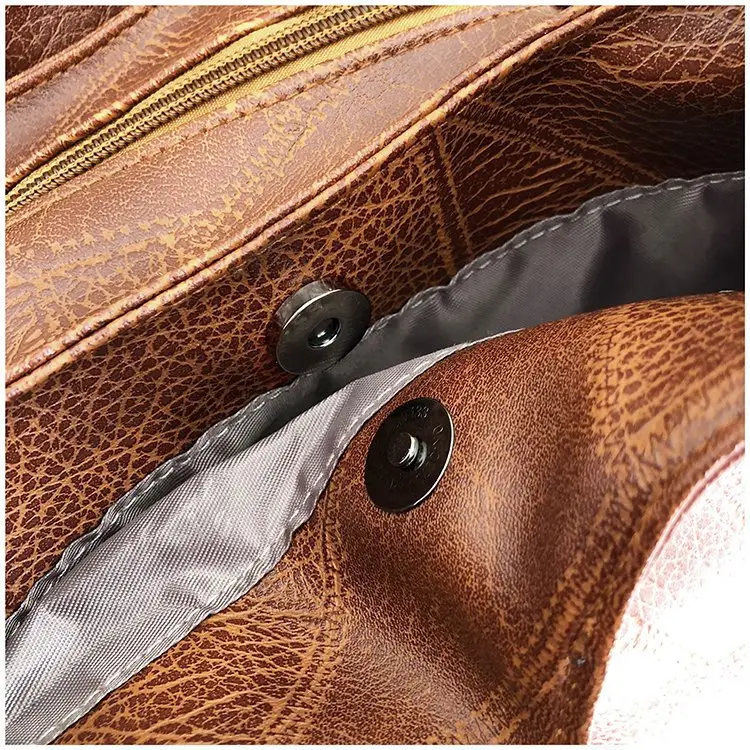 Brown Croc-Textured Women's Shoulder Bag — feature 39