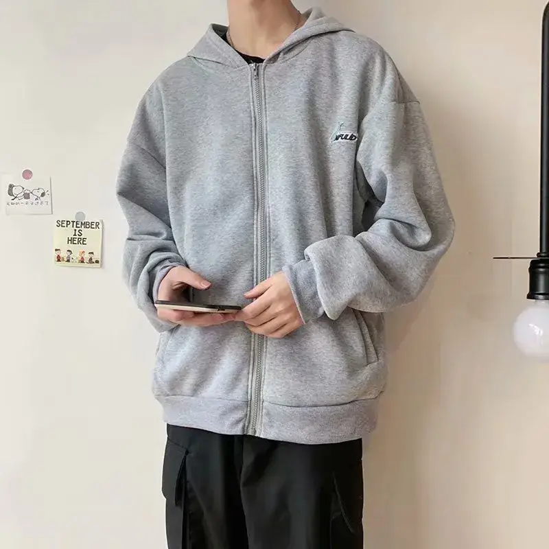 Black Fleece Hooded Cardigan for Boys Winter Wear - Image 3