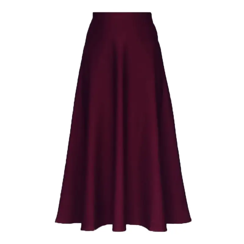 Black Cotton High Waist Slim Skirt Large Swing - Image 7