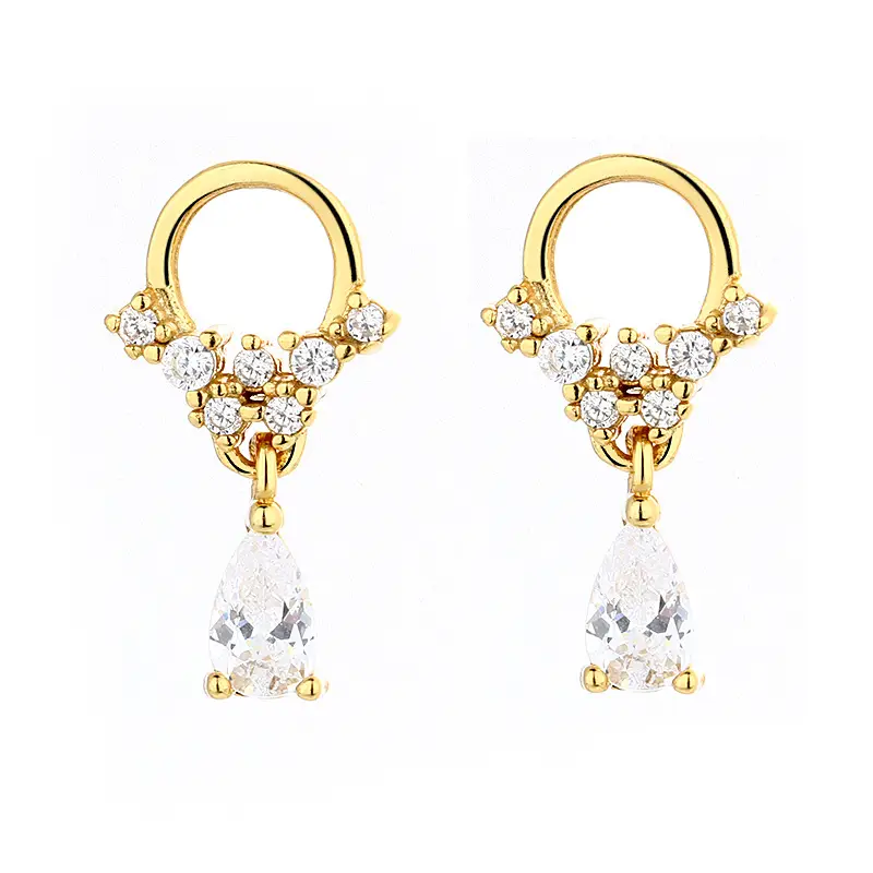 925 Sterling Silver French Entry Water Flower Earrings for Women - Image 6