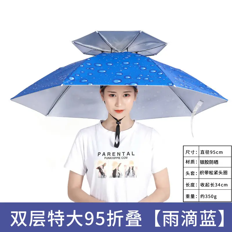 Double Layer Windproof Umbrella Cap for Hot Weather - Image 10