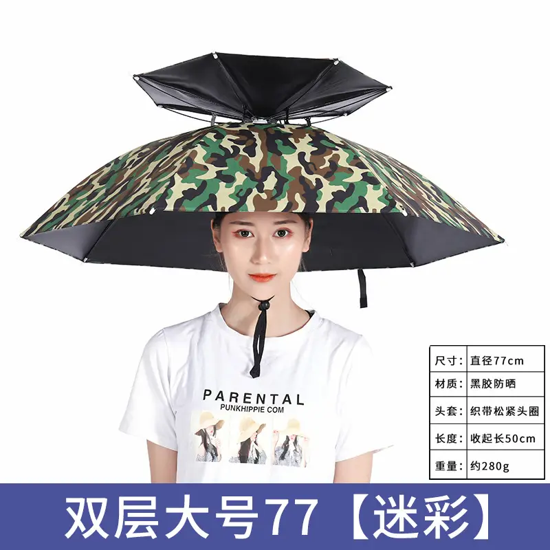 Double Layer Windproof Umbrella Cap for Hot Weather - Image 29