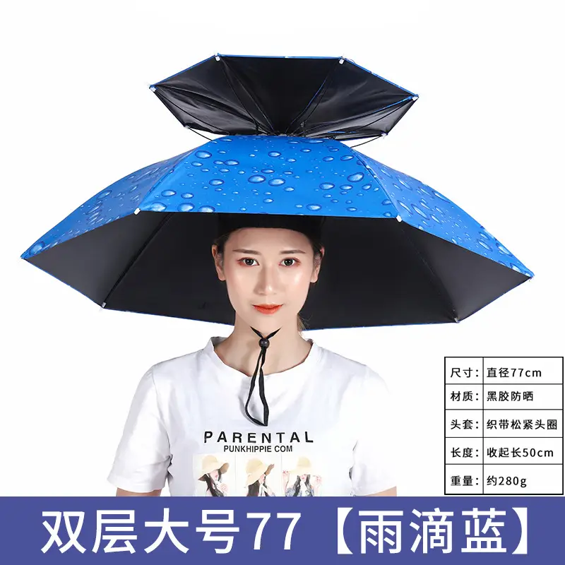 Double Layer Windproof Umbrella Cap for Hot Weather - Image 30