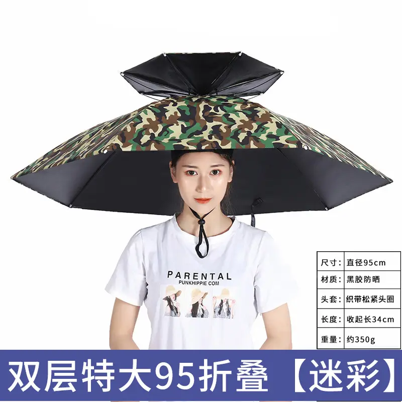 Double Layer Windproof Umbrella Cap for Hot Weather - Image 33
