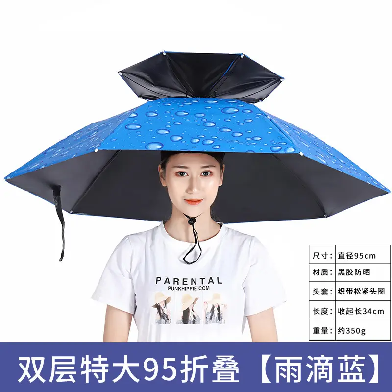 Double Layer Windproof Umbrella Cap for Hot Weather - Image 34