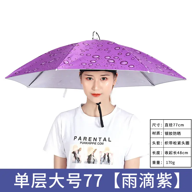 Double Layer Windproof Umbrella Cap for Hot Weather - Image 6