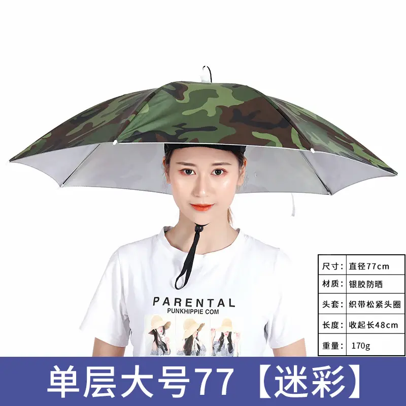 Double Layer Windproof Umbrella Cap for Hot Weather - Image 8