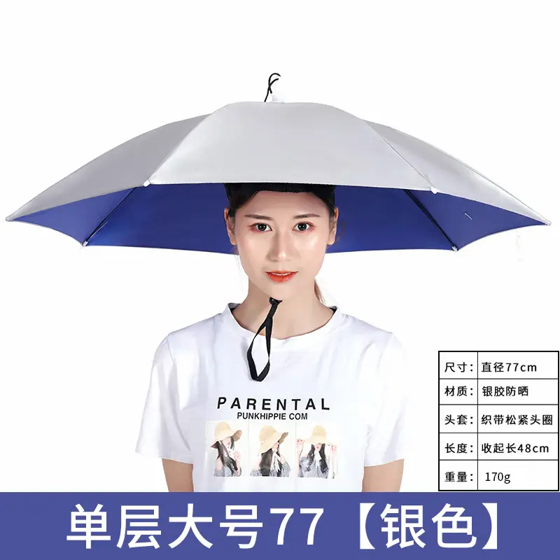 Double Layer Windproof Umbrella Cap for Hot Weather - Image 9