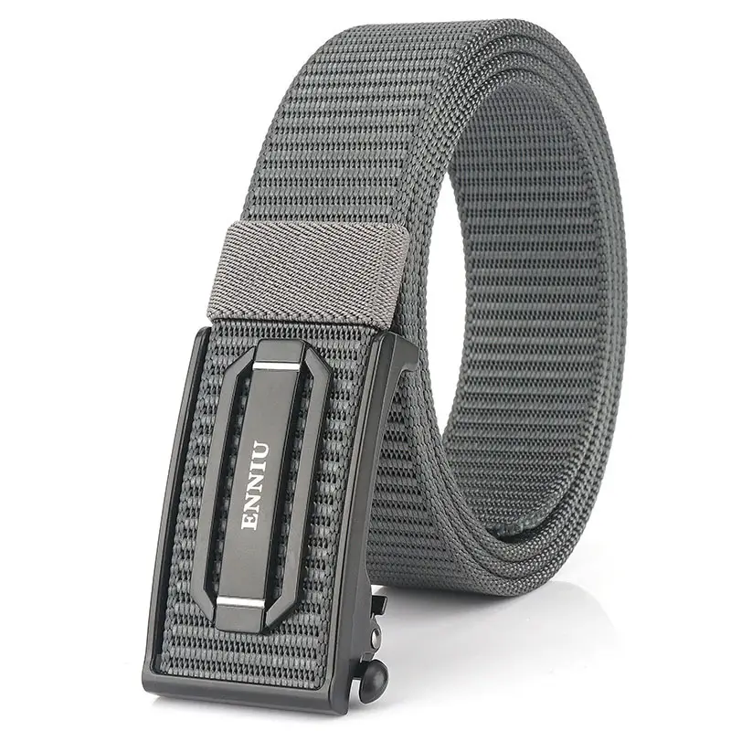Men's Korean Style Canvas Belt 3.5cm Automatic Buckle